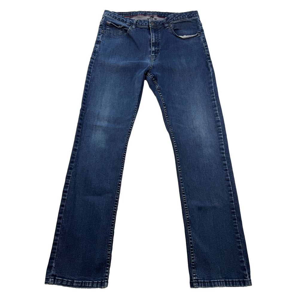 Matix Slim Straight Jeans Men's 36x30 Blue Denim Slim Fit Casual Pants Stretch